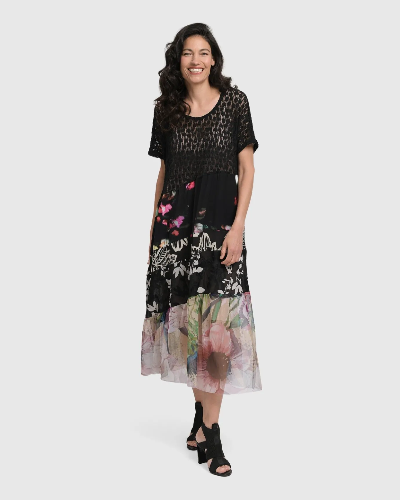 Women Alembika Plus<Adaline Tiered Maxi Dress, Floral