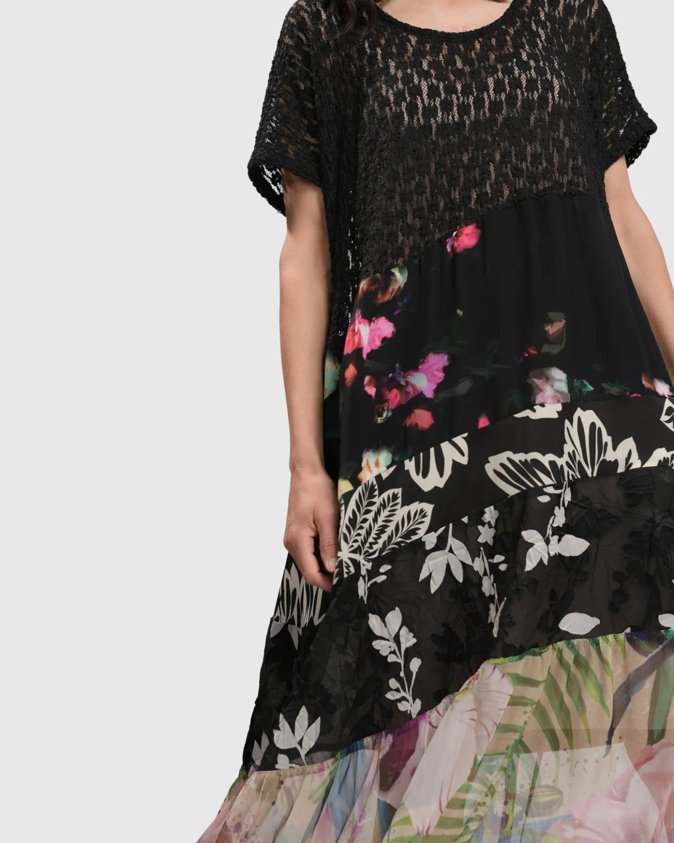 Women Alembika Plus<Adaline Tiered Maxi Dress, Floral