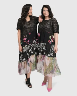 Women Alembika Plus<Adaline Tiered Maxi Dress, Floral