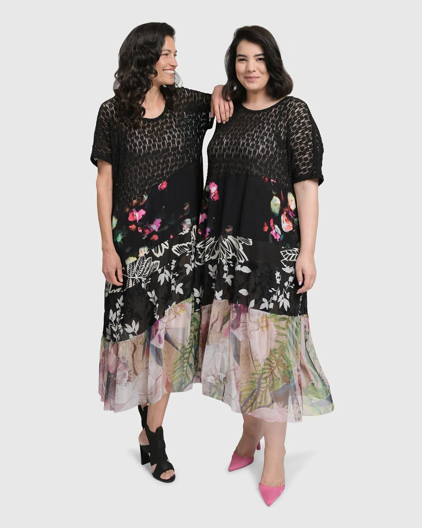 Women Alembika Plus<Adaline Tiered Maxi Dress, Floral