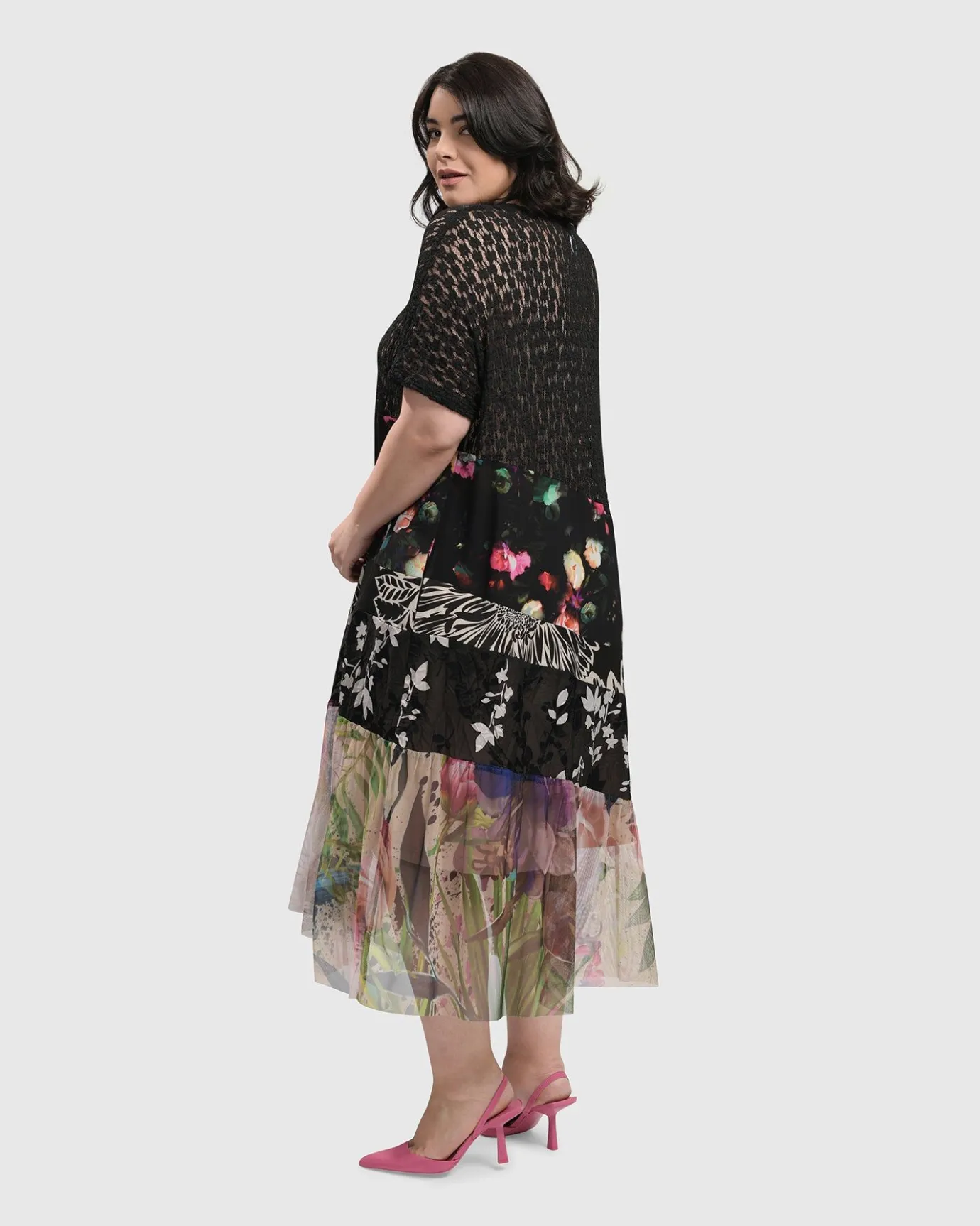 Women Alembika Plus<Adaline Tiered Maxi Dress, Floral