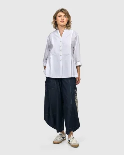 Women Alembika Plus<Addison Peplum Blouse, White