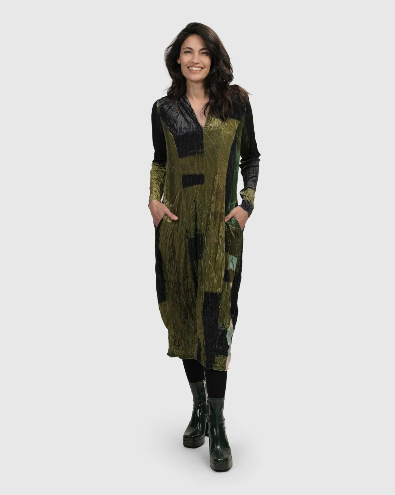 Women Alembika Plus<Al Fresco Cocoon Dress, Olive