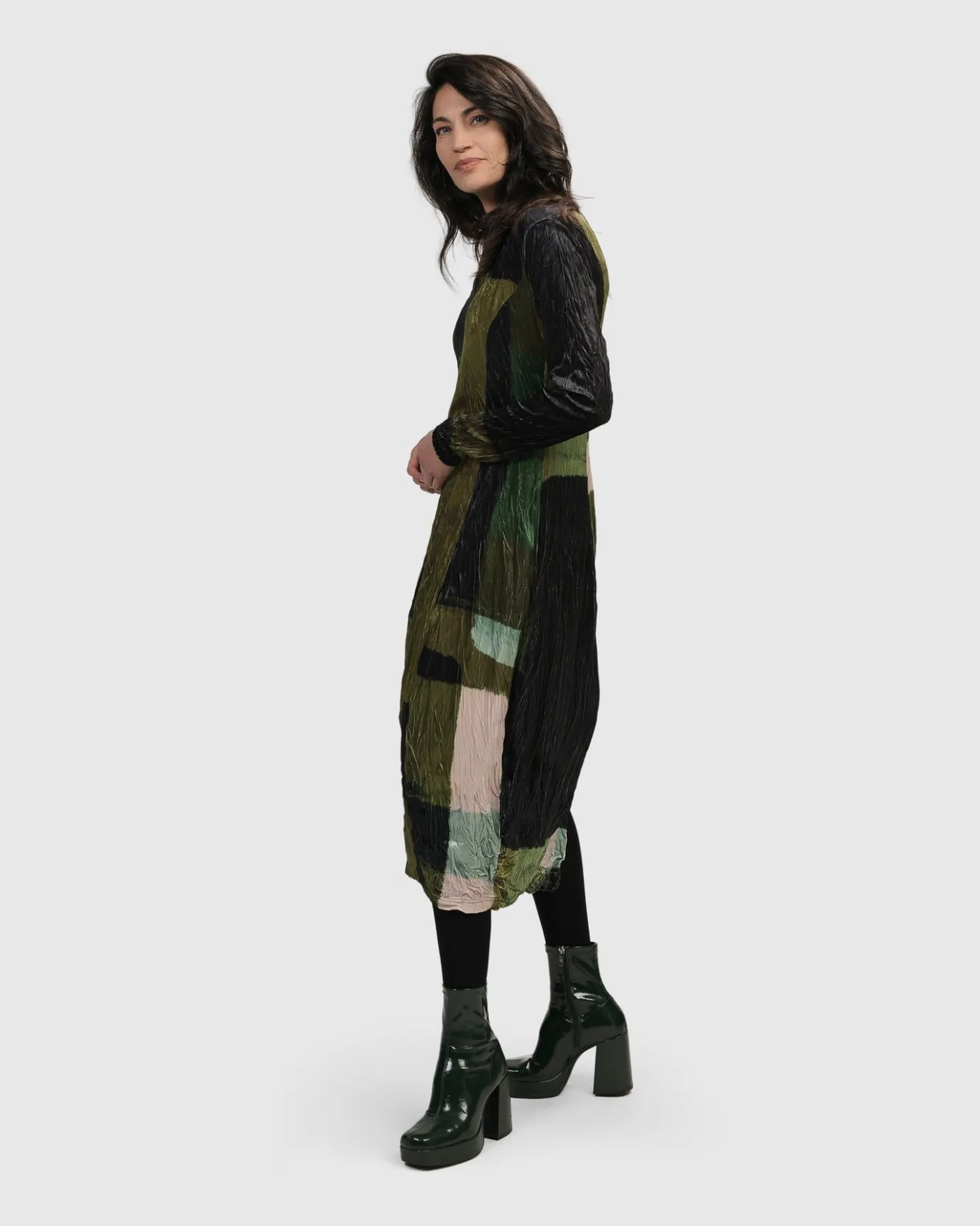 Women Alembika Plus<Al Fresco Cocoon Dress, Olive