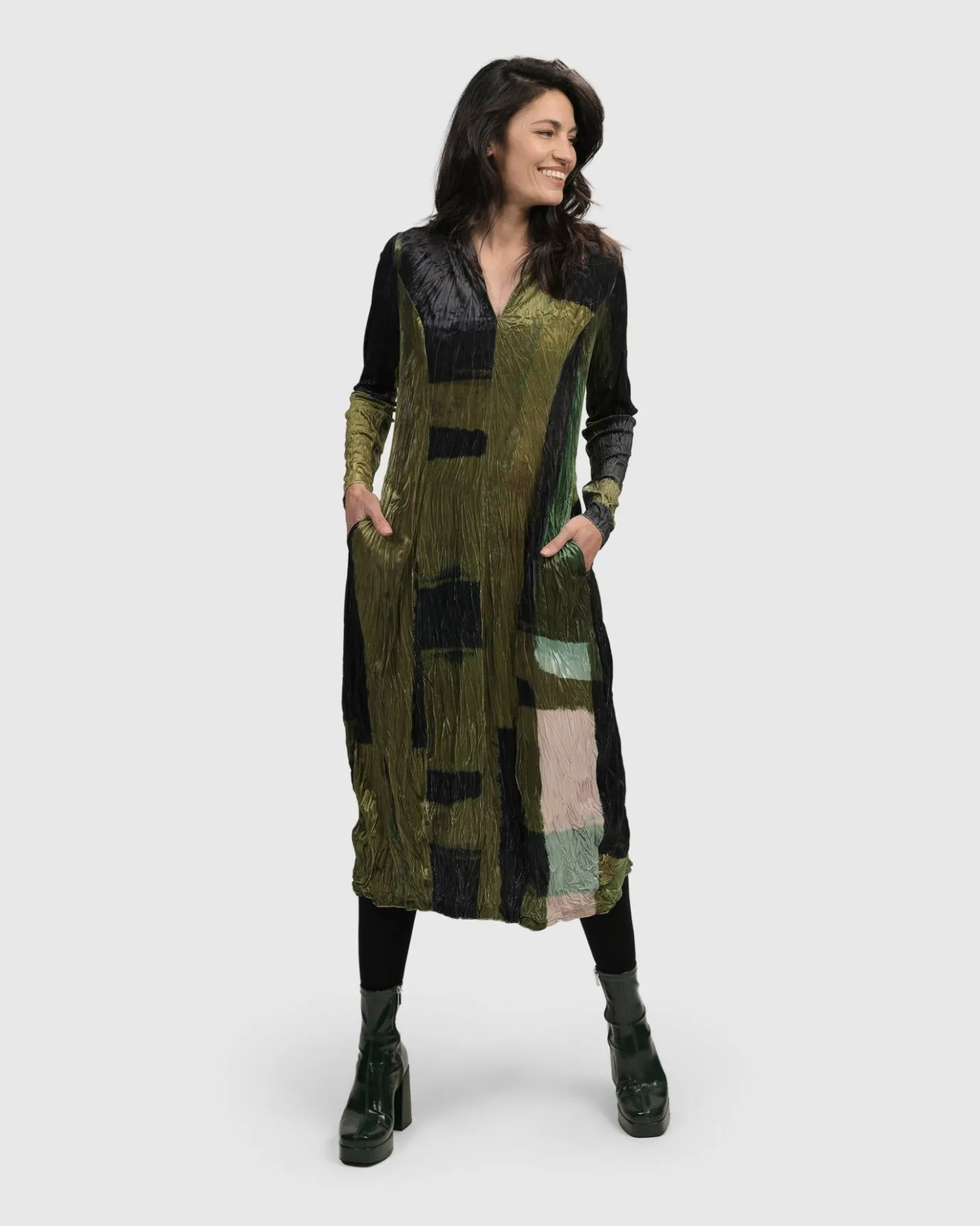 Women Alembika Dresses<Al Fresco Cocoon Dress, Olive