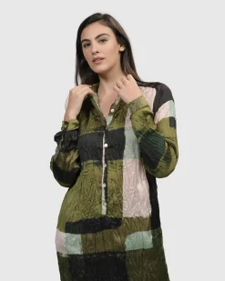 Women Alembika Plus<Al Fresco Shirt Dress, Olive