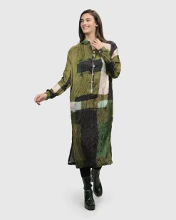 Women Alembika Dresses<Al Fresco Shirt Dress, Olive