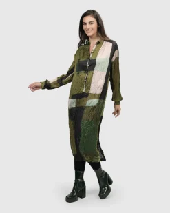 Women Alembika Dresses<Al Fresco Shirt Dress, Olive