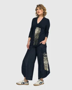 Women Alembika Tops & Tunics<Alaska V-Neck Top, Navy