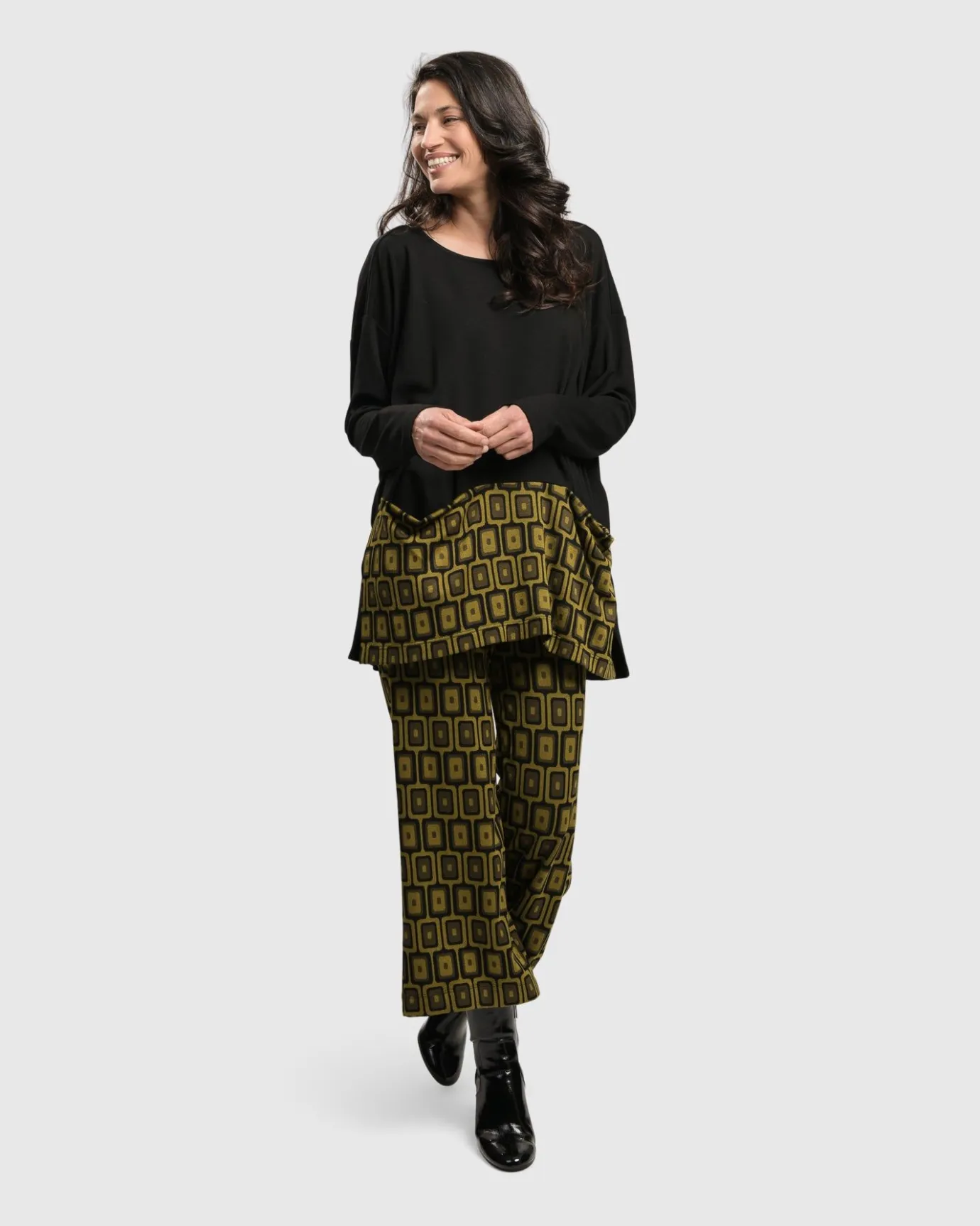 Women Alembika Plus<Alice Apron Pocket Top, Chartreuse