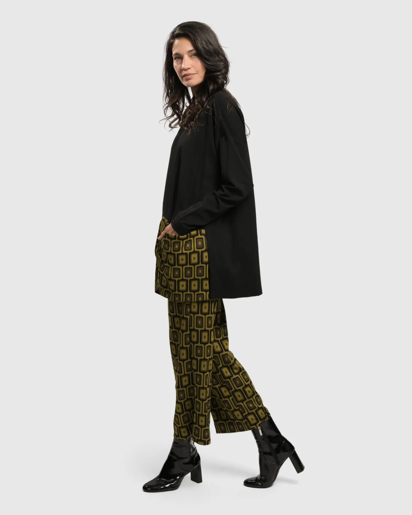 Women Alembika Plus<Alice Apron Pocket Top, Chartreuse
