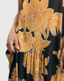 Women Alembika Dresses<Aloha Sleeveless Maxi Dress, Gold
