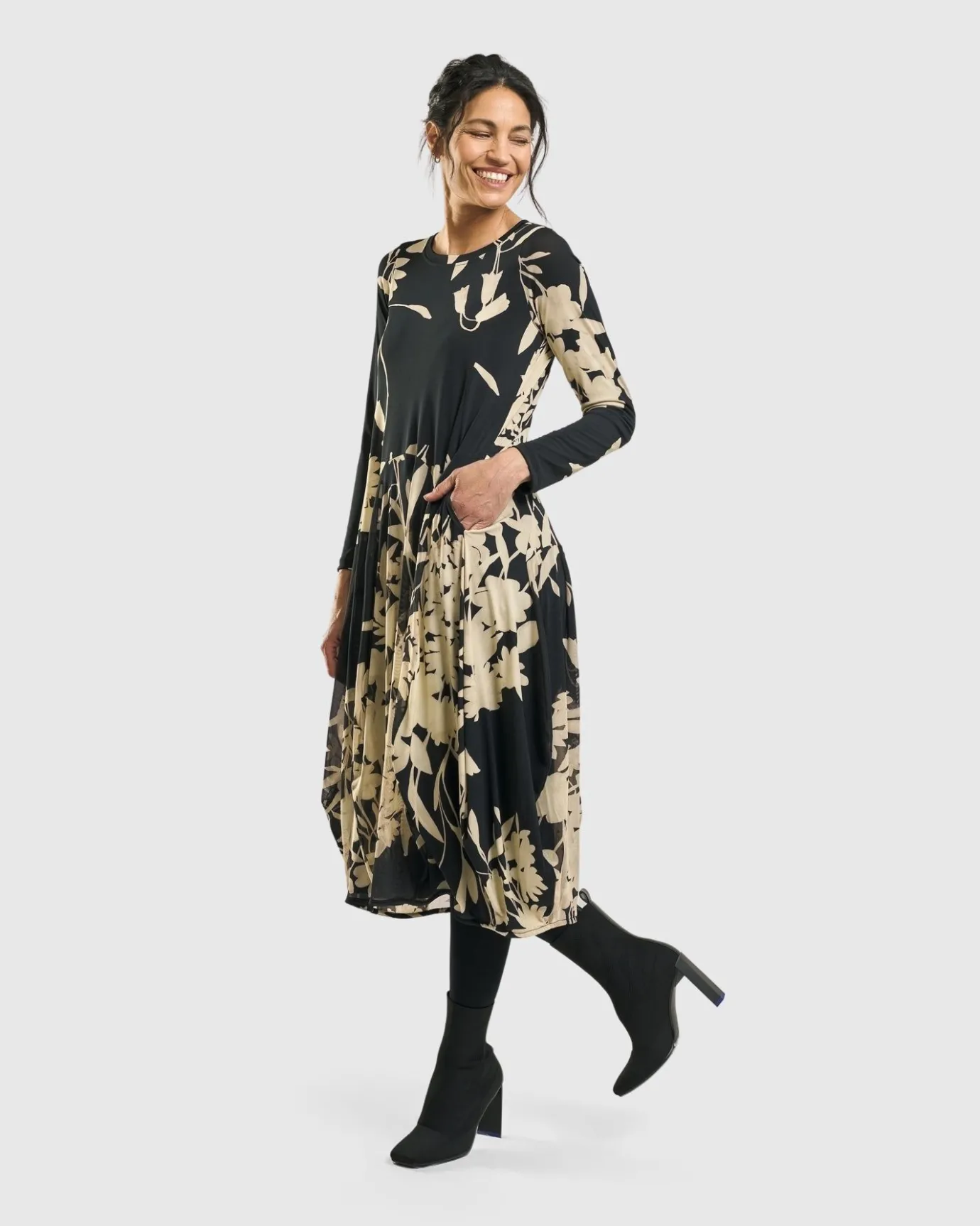 Women Alembika Dresses<Amber Cocoon Dress, Floral