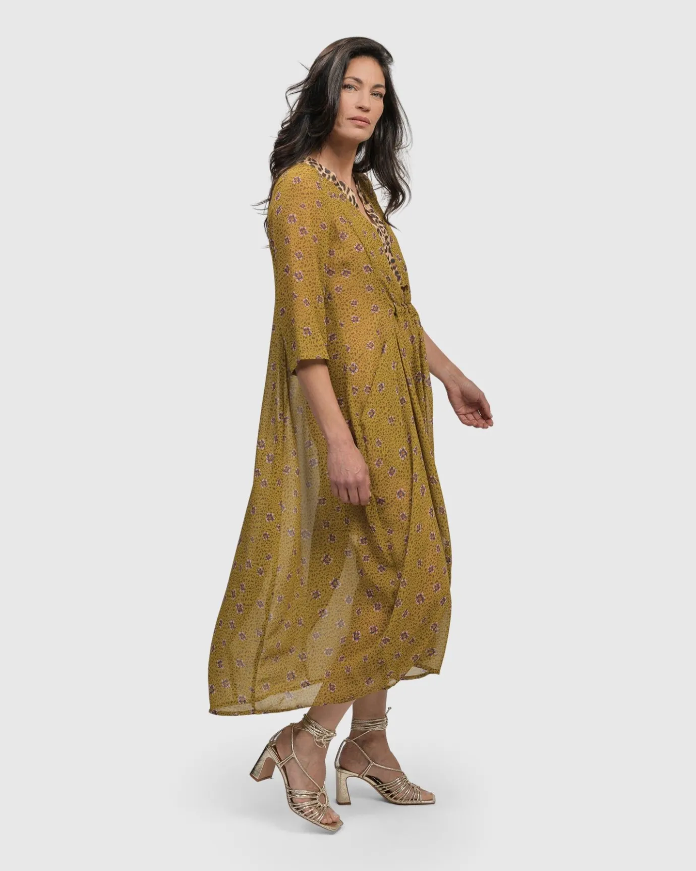 Women Alembika Dresses<Amelie V-Neck Caftan, Meadow