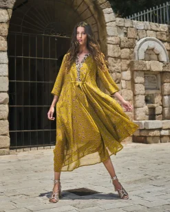 Women Alembika Plus<Amelie V-Neck Caftan, Meadow