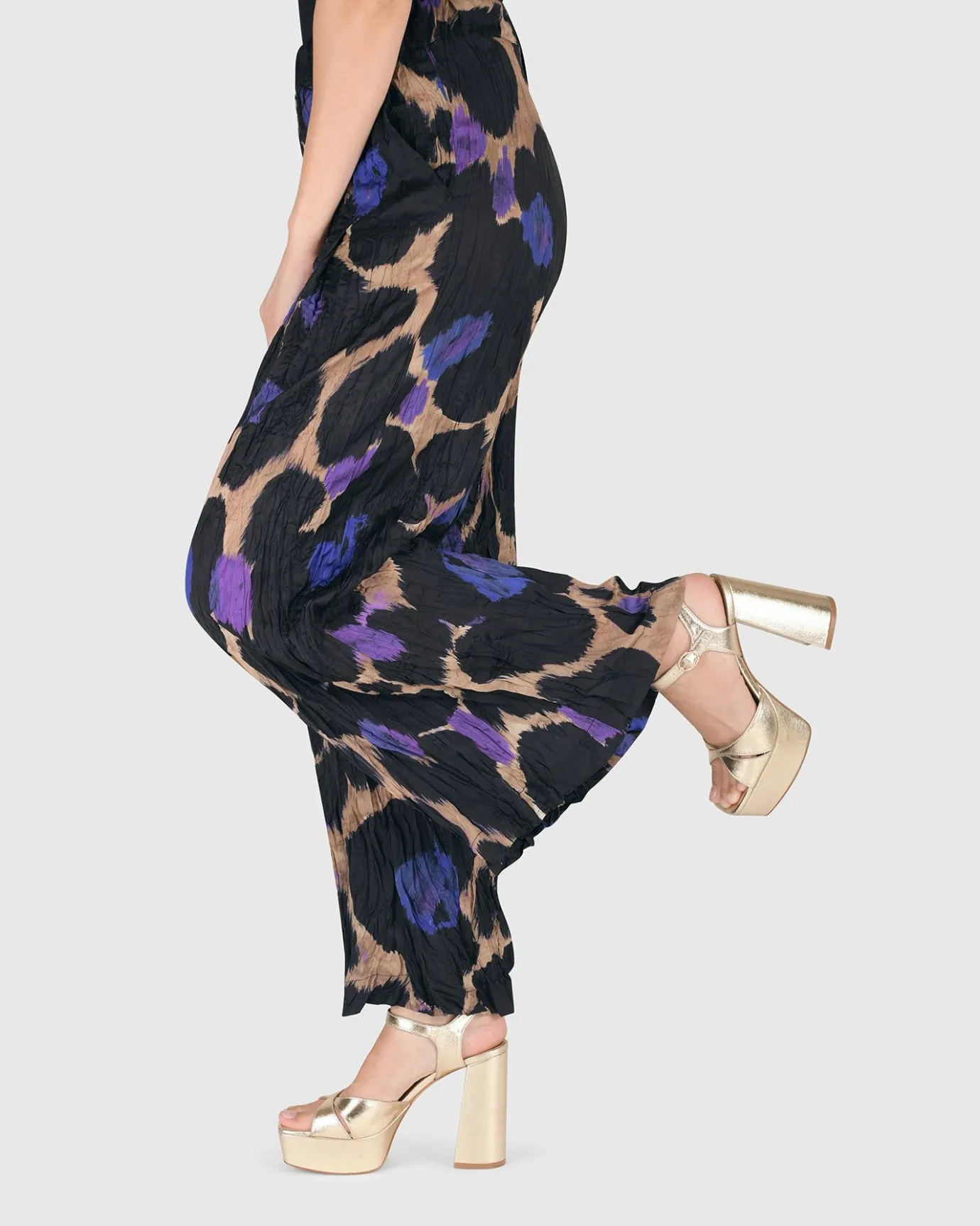 Women Alembika Pants & Skirts<Amethyst Crinkle Palazzo Pants, Multi