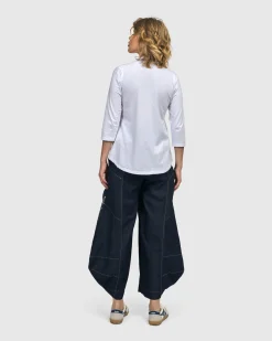 Women Alembika Plus<Anchorage V-Neck Top, White
