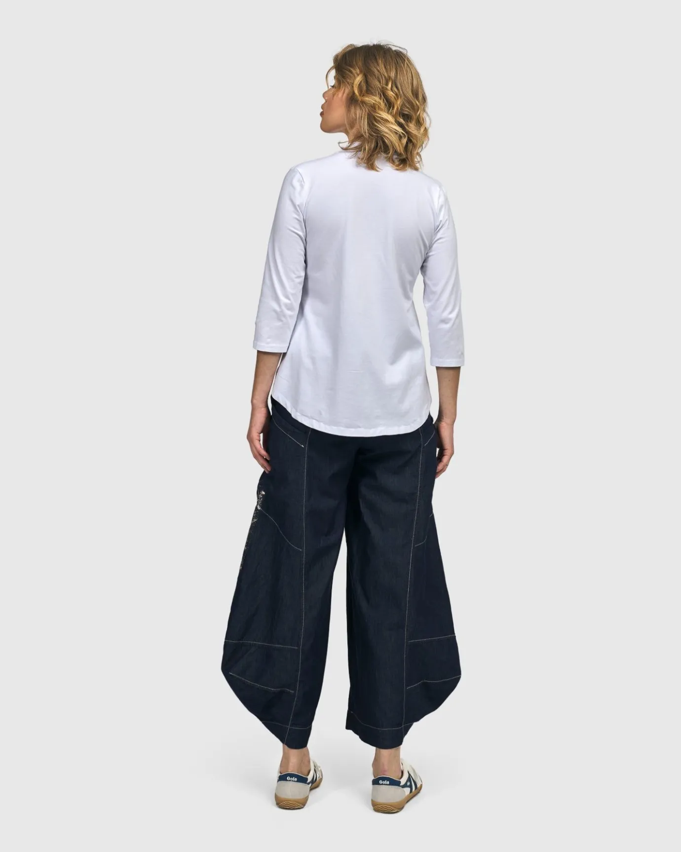 Women Alembika Plus<Anchorage V-Neck Top, White