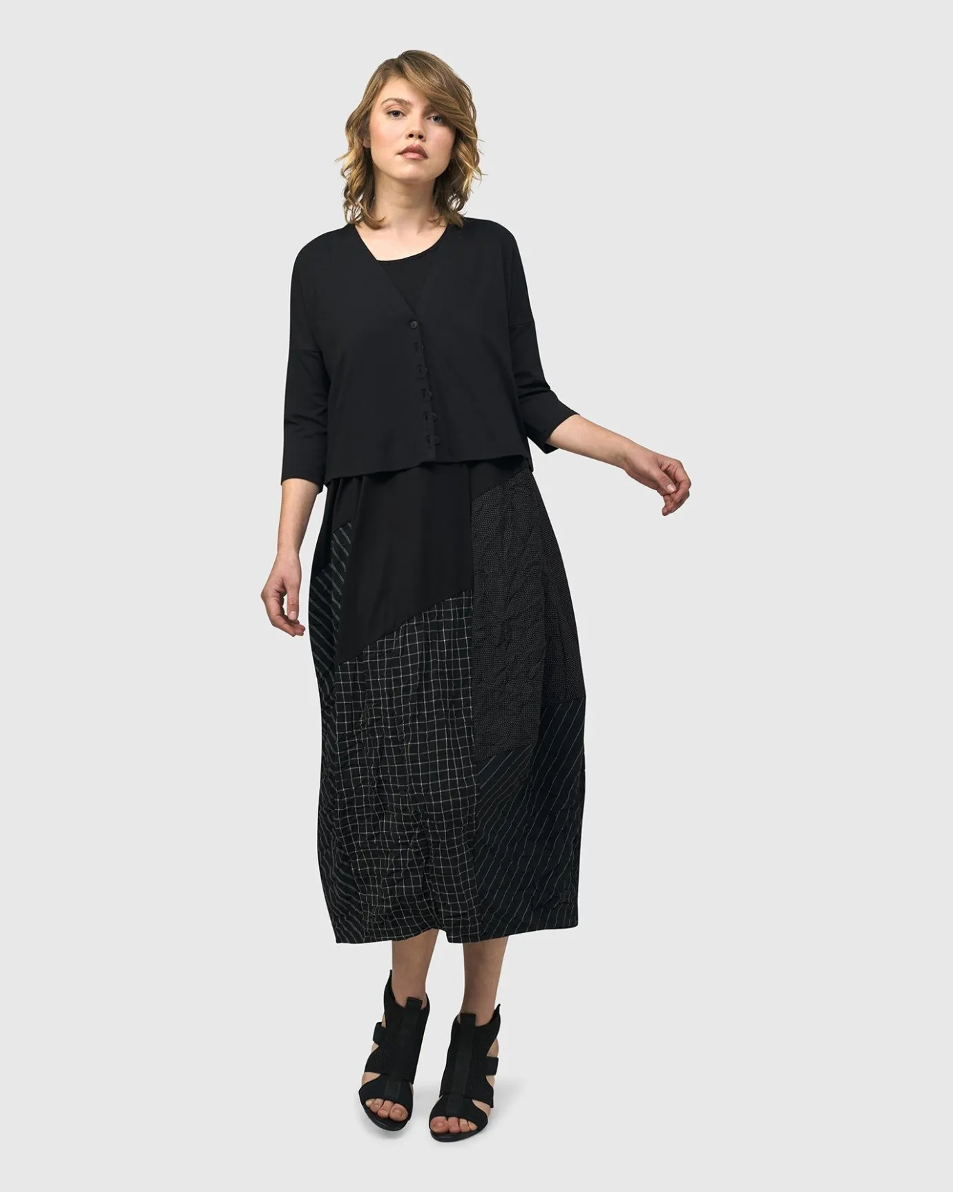 Women Alembika Plus<Andromeda Cropped Cardigan, Stripes