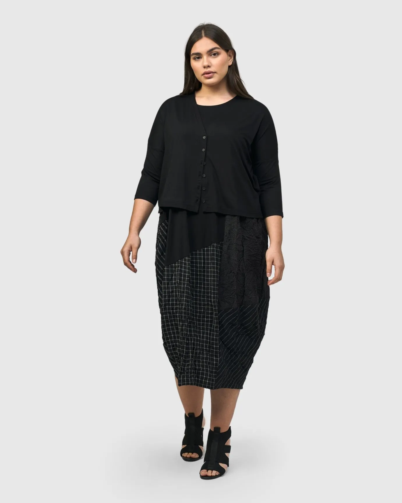 Women Alembika Plus<Andromeda Cropped Cardigan, Stripes