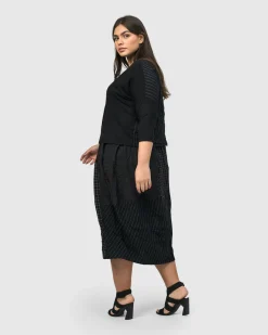 Women Alembika Plus<Andromeda Cropped Cardigan, Stripes