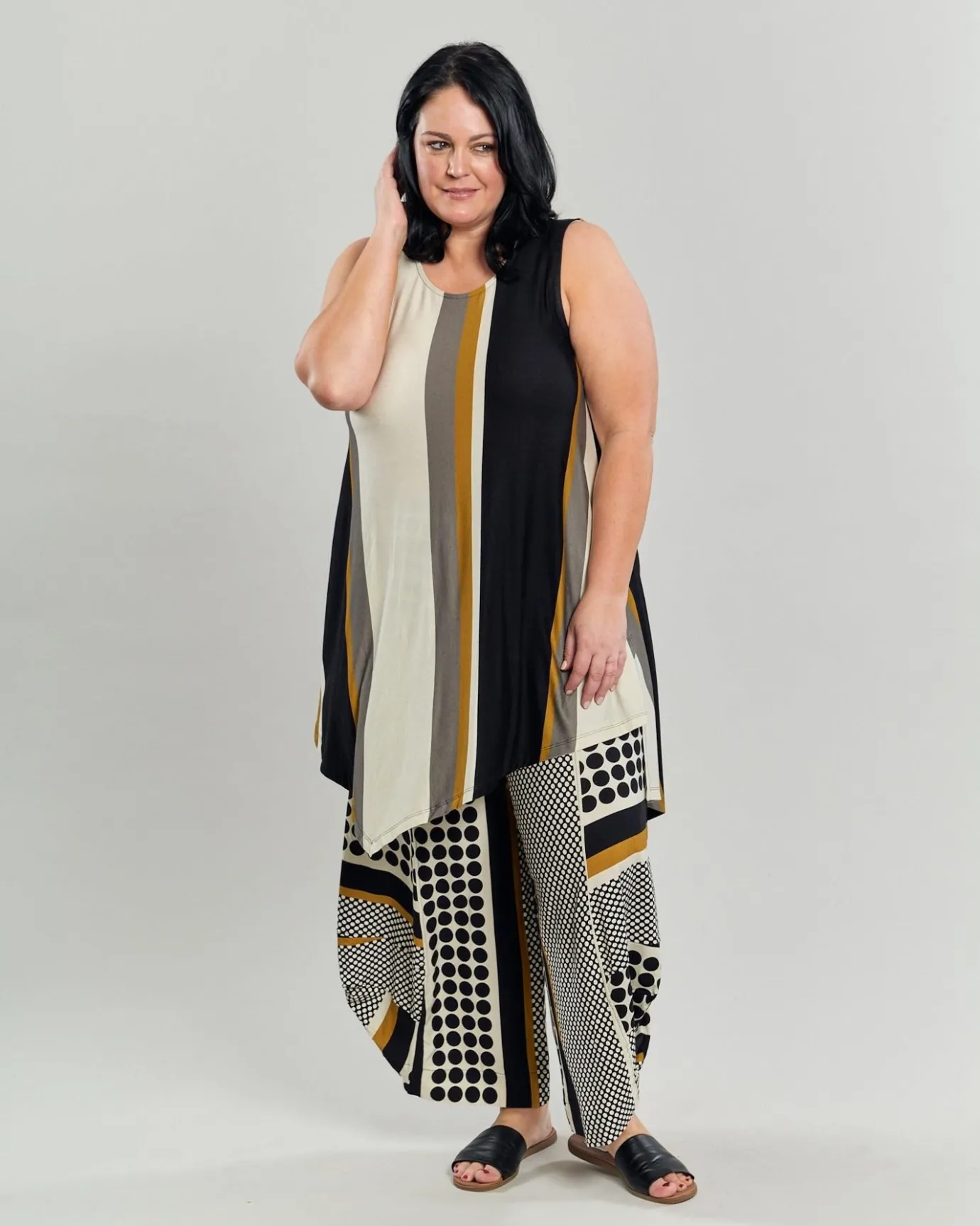 Women Alembika Tops & Tunics<Ani Sleeveless Tunic Top, Stripes