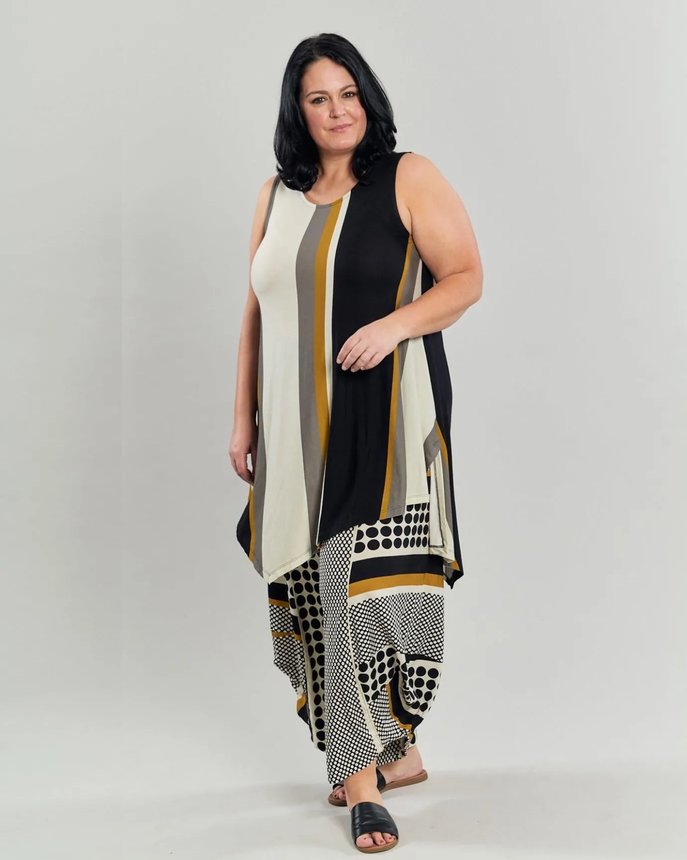 Women Alembika Tops & Tunics<Ani Sleeveless Tunic Top, Stripes