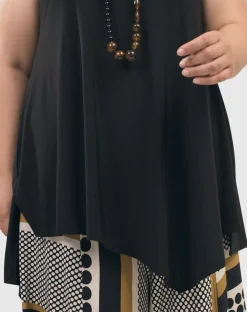 Women Alembika Tops & Tunics<Ani Sleeveless Tunic Top, Black