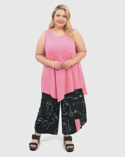 Women Alembika Plus<Ani Sleeveless Tunic Top, Bazooka