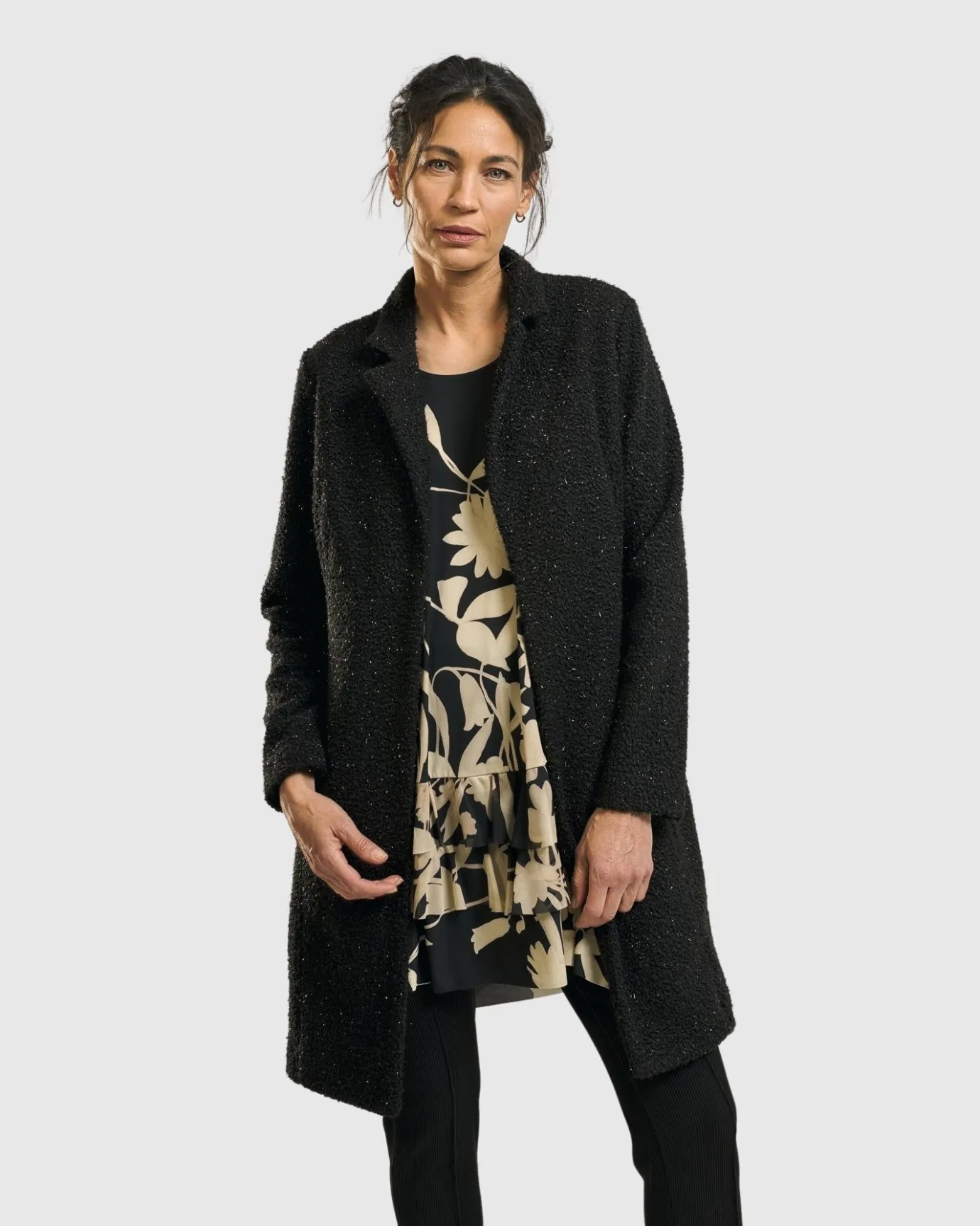 Women Alembika Plus<Aquarius Cardigan Jacket, Charcoal