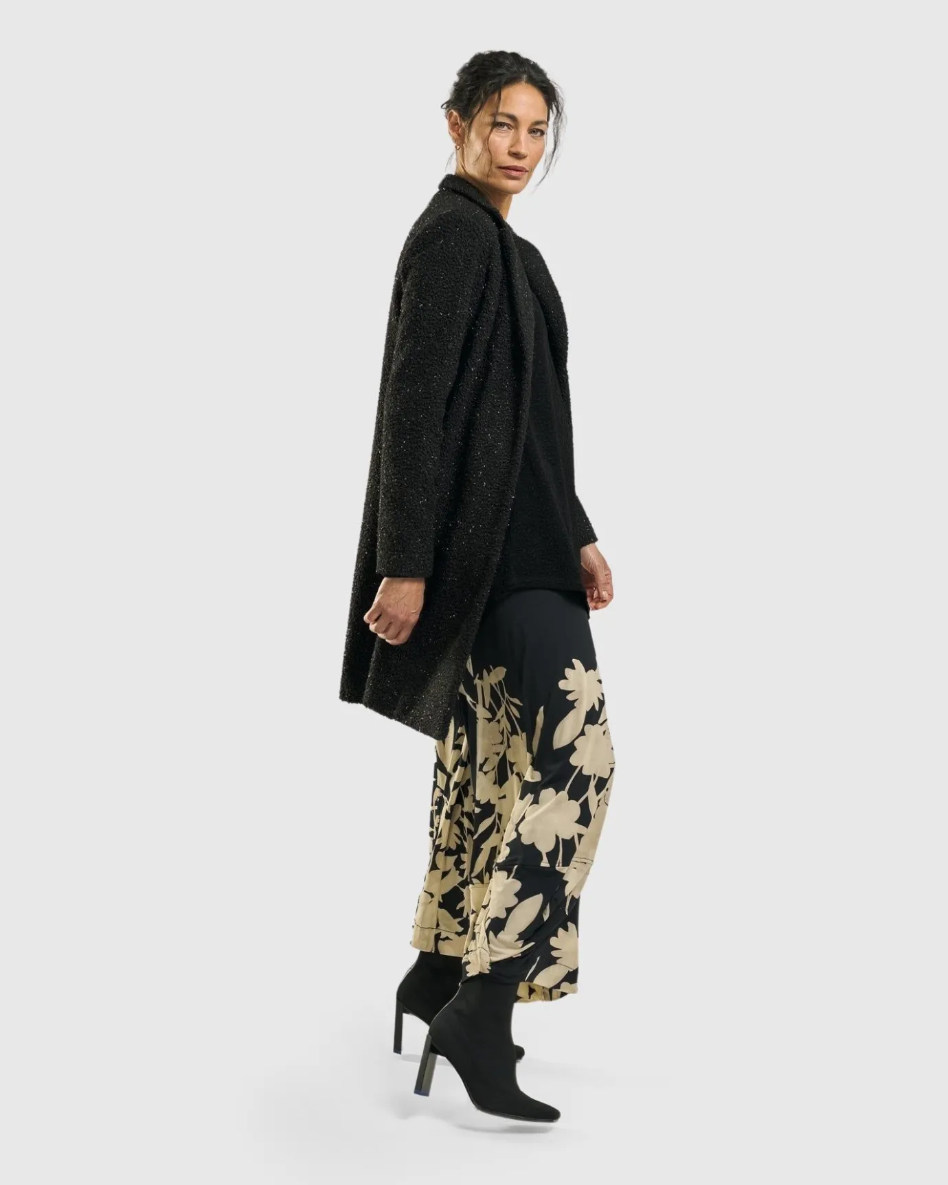 Women Alembika Plus<Aquarius Cardigan Jacket, Charcoal