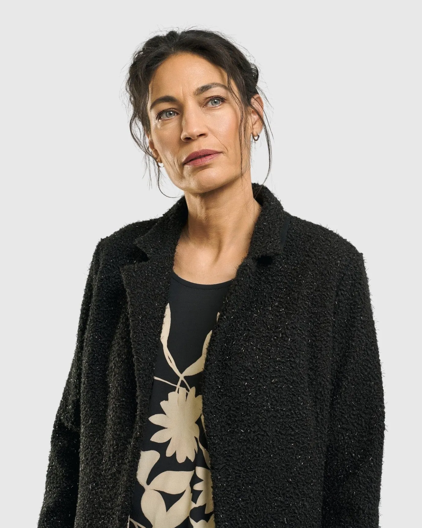 Women Alembika Plus<Aquarius Cardigan Jacket, Charcoal