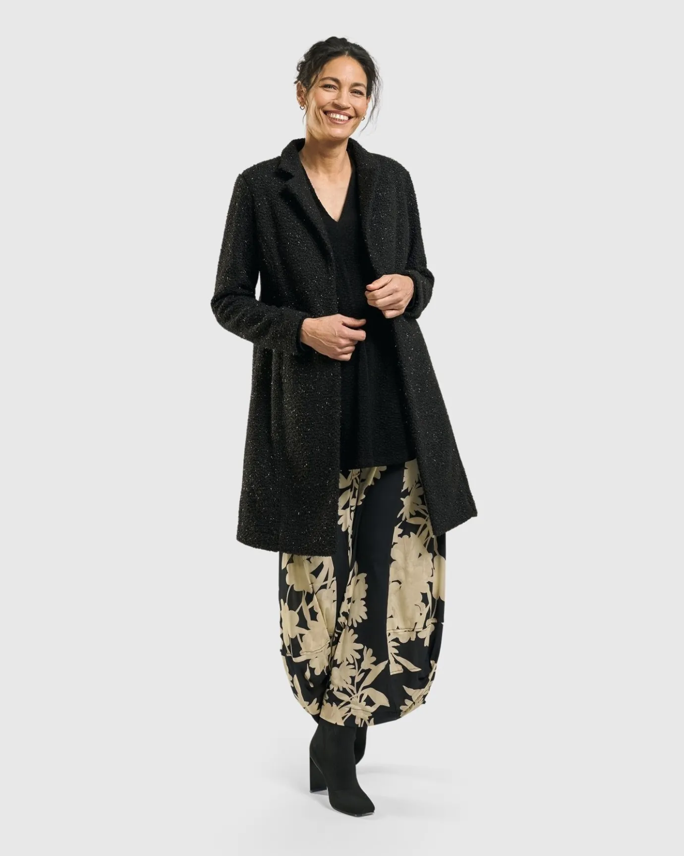 Women Alembika Plus<Aquarius Cardigan Jacket, Charcoal