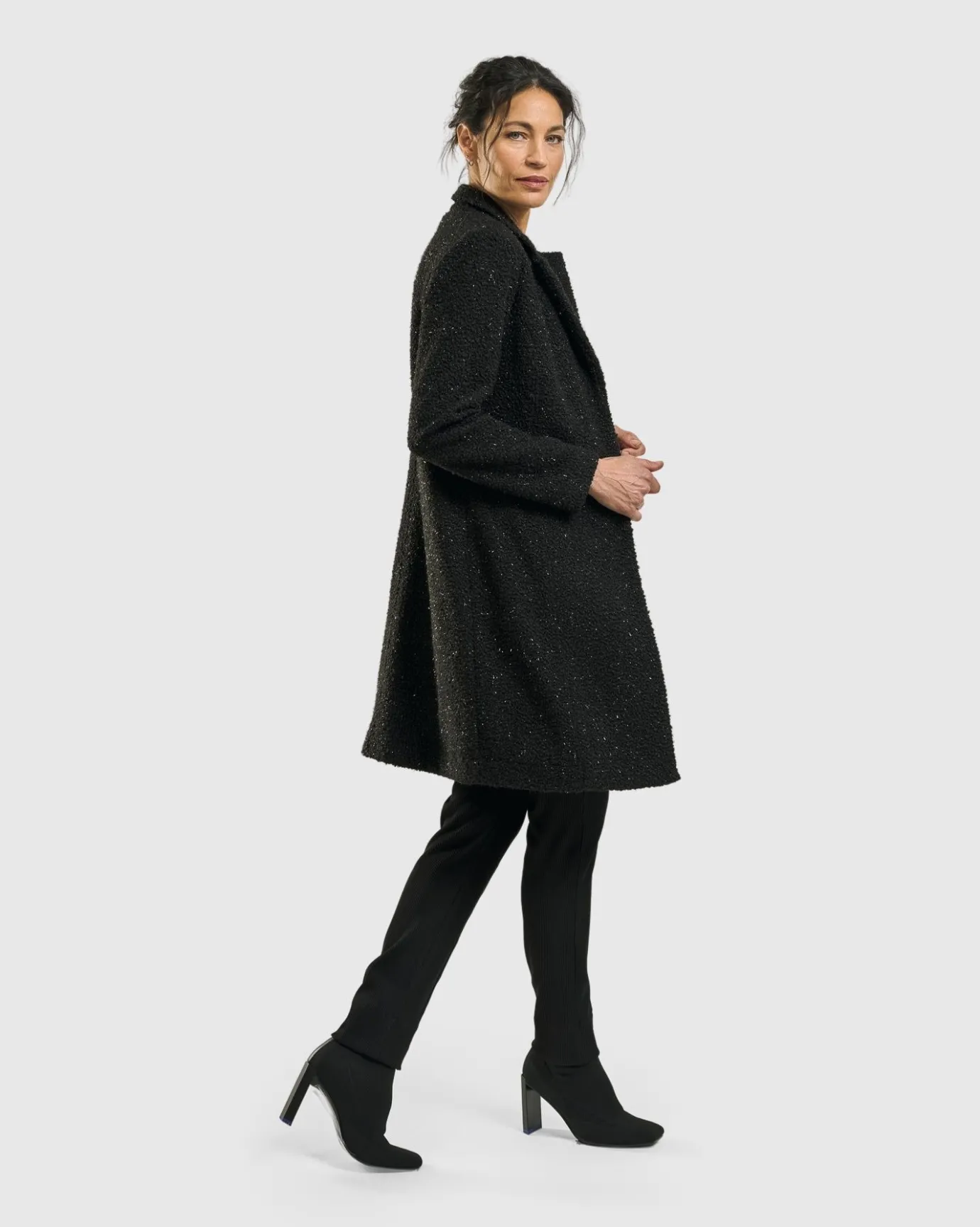 Women Alembika Plus<Aquarius Cardigan Jacket, Charcoal