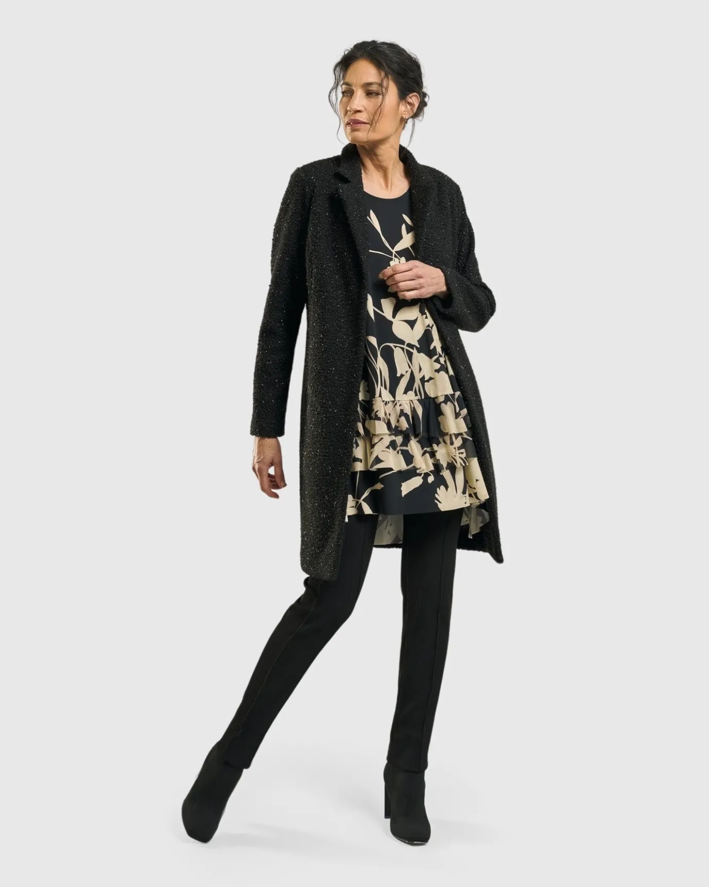 Women Alembika Plus<Aquarius Cardigan Jacket, Charcoal