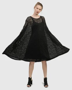 Women Alembika Dresses<Artemis Trapeze Dress, Black