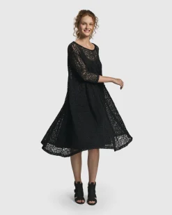 Women Alembika Plus<Artemis Trapeze Dress, Black