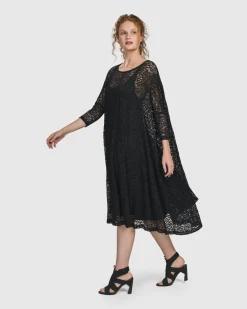 Women Alembika Plus<Artemis Trapeze Dress, Black