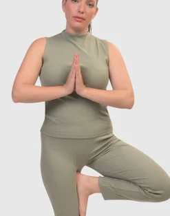 Women Alembika Tops & Tunics<Asana High-Neck Top, Nature