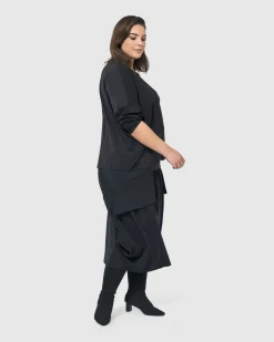Women Alembika Plus<Audrey Relaxed Top, Pinstripes