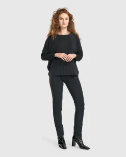 Women Alembika Plus<Audrey Relaxed Top, Pinstripes