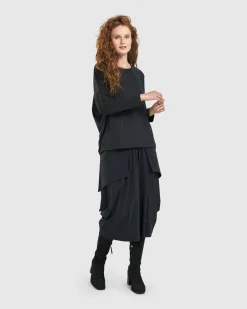Women Alembika Plus<Audrey Relaxed Top, Pinstripes