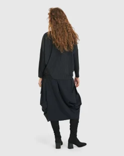 Women Alembika Plus<Audrey Relaxed Top, Pinstripes
