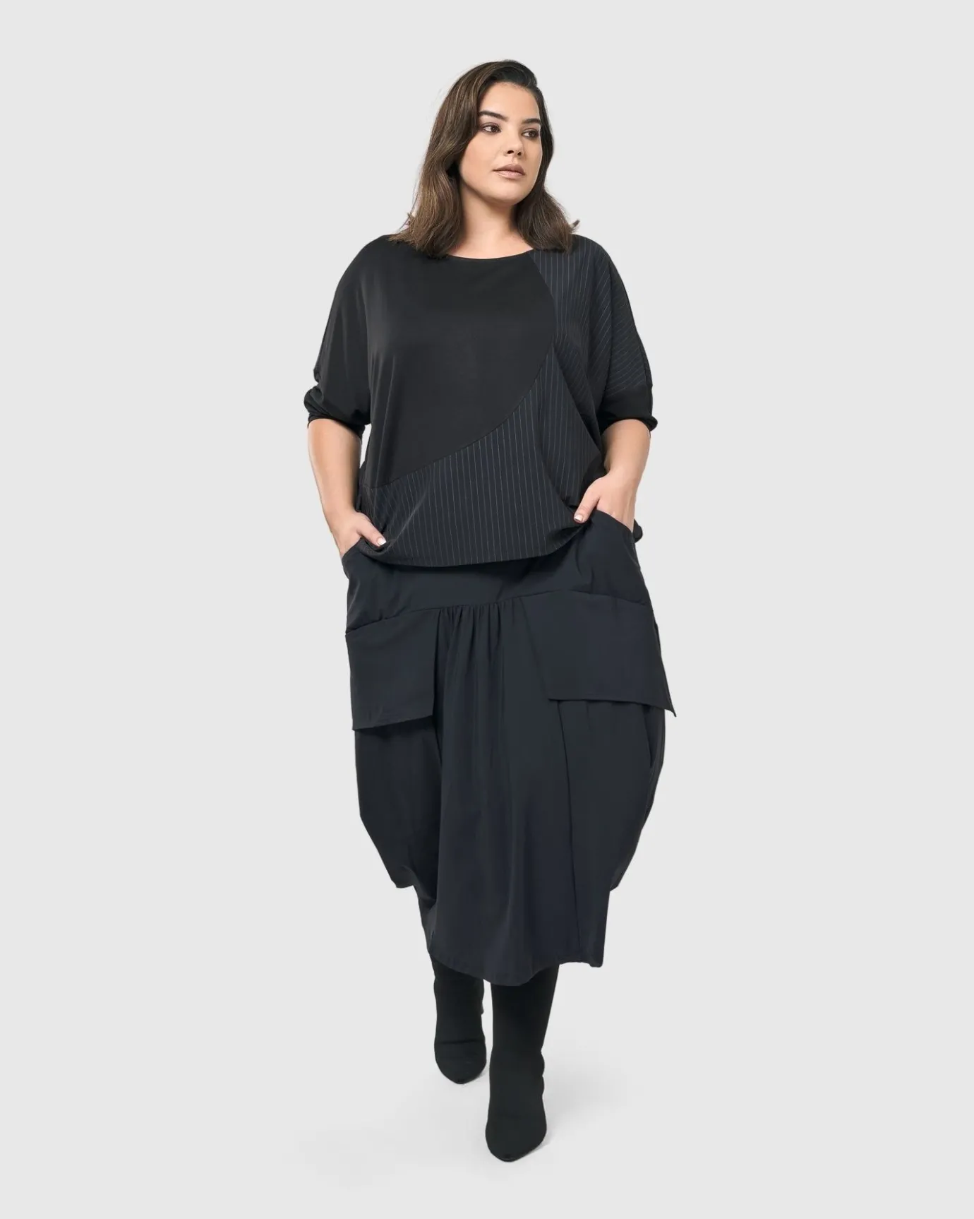 Women Alembika Tops & Tunics<Audrey Relaxed Top, Pinstripes