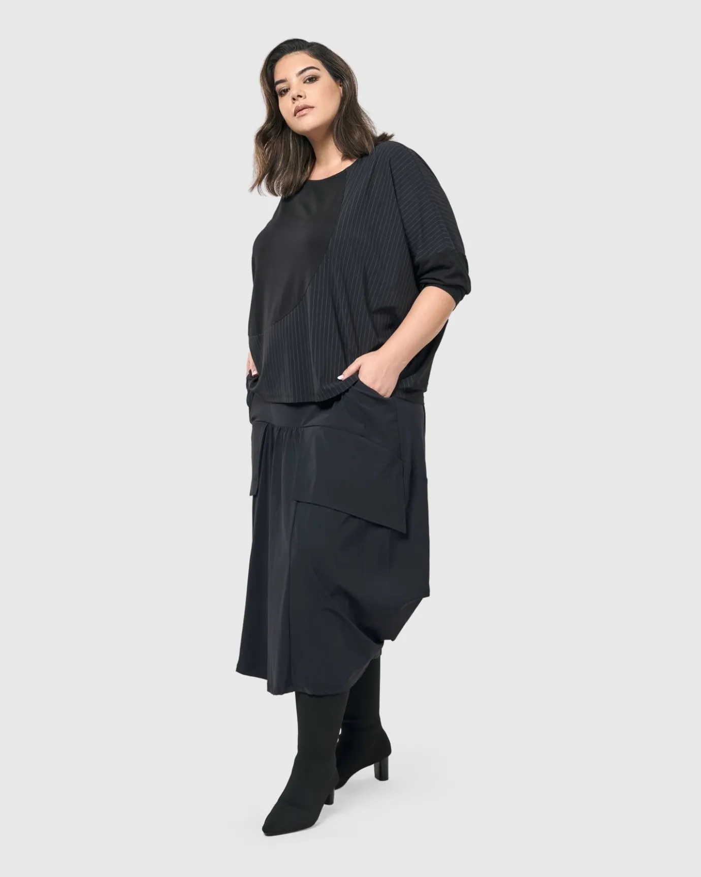 Women Alembika Tops & Tunics<Audrey Relaxed Top, Pinstripes