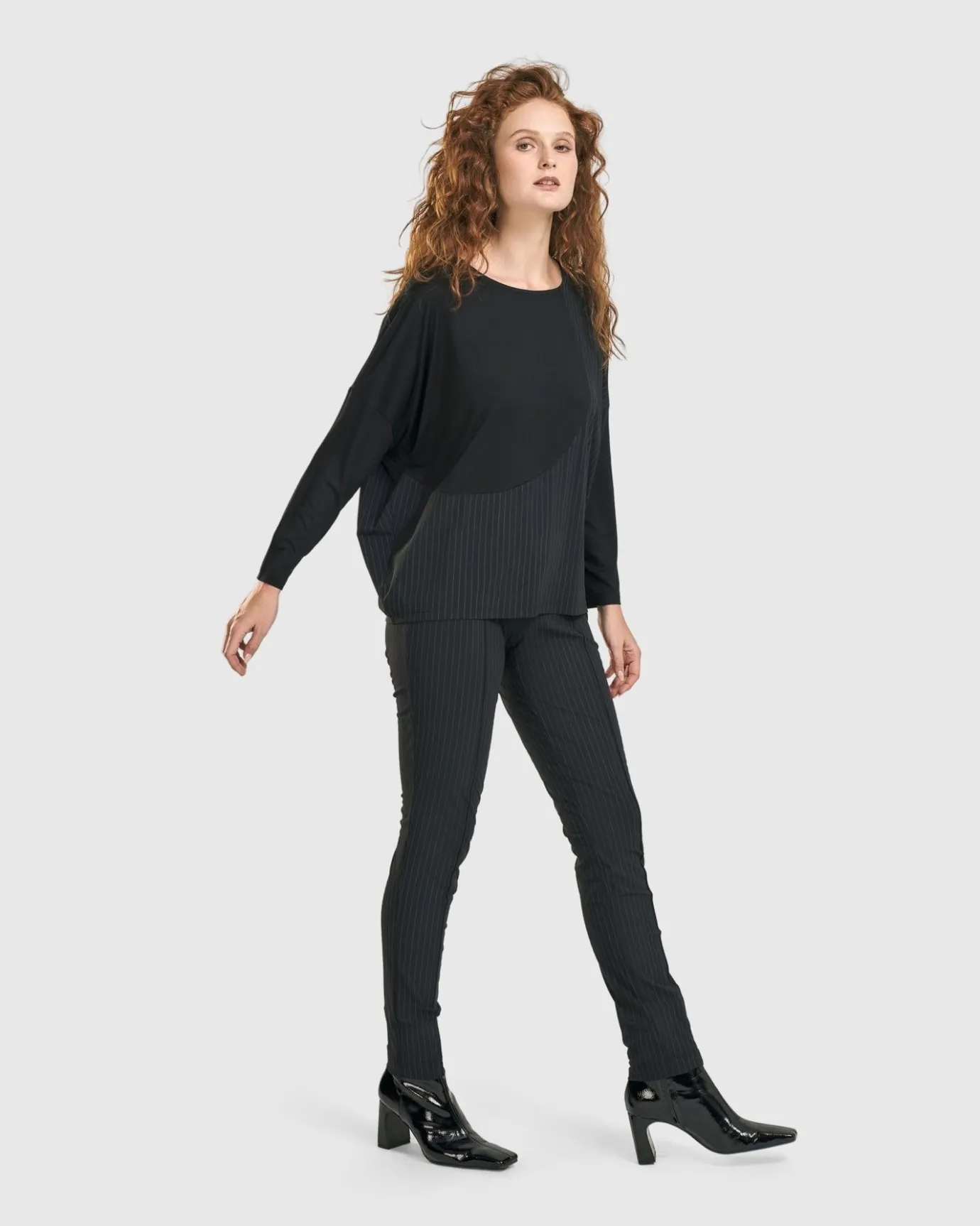 Women Alembika Tops & Tunics<Audrey Relaxed Top, Pinstripes