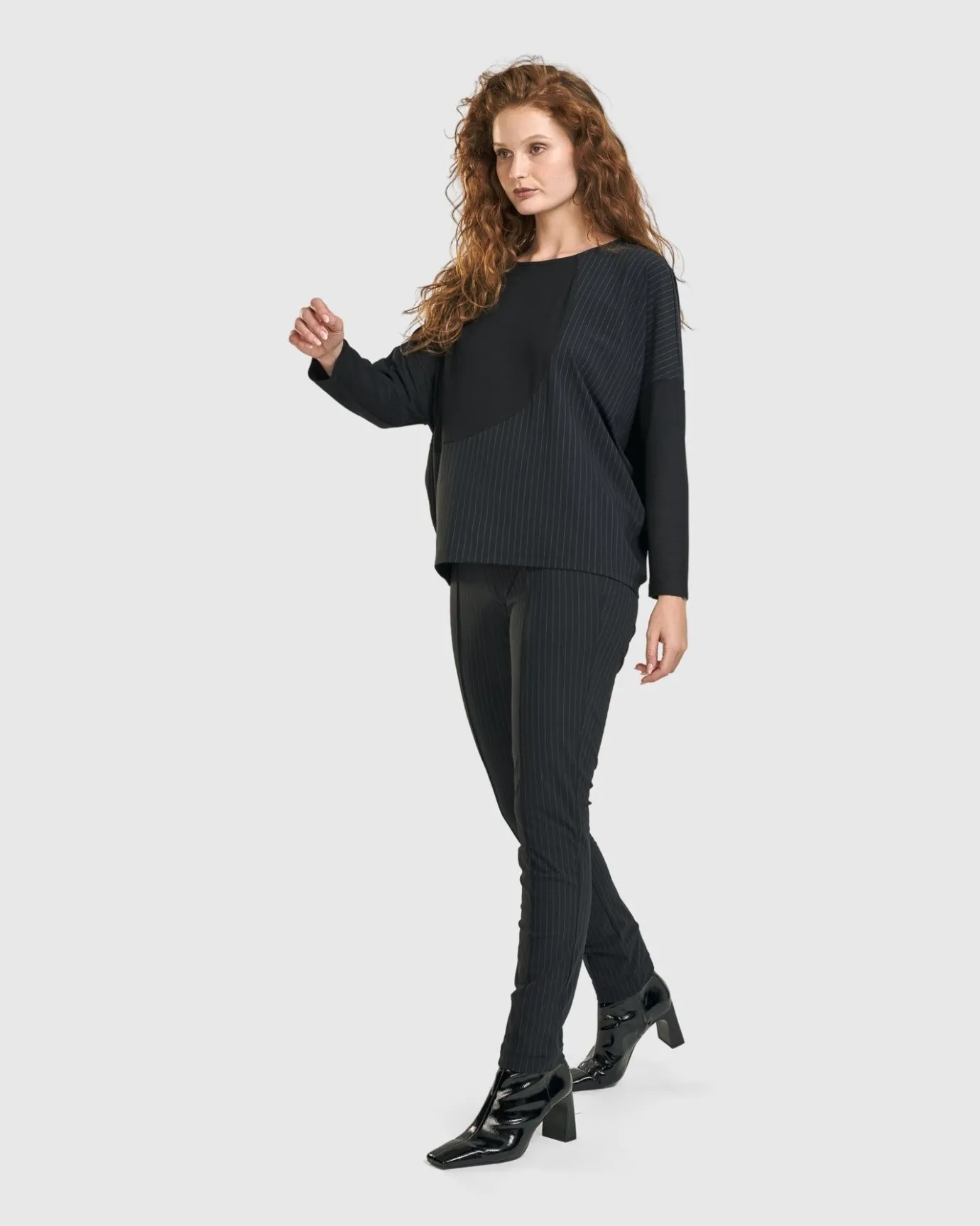 Women Alembika Tops & Tunics<Audrey Relaxed Top, Pinstripes