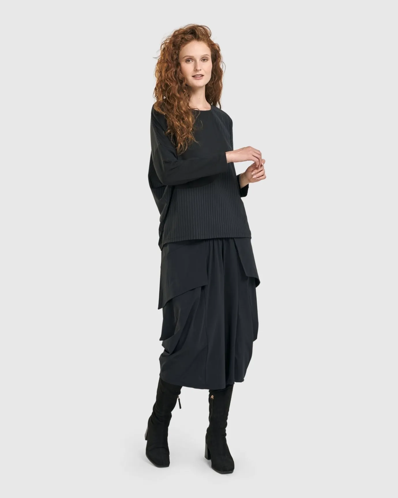 Women Alembika Tops & Tunics<Audrey Relaxed Top, Pinstripes