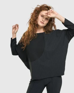 Women Alembika Tops & Tunics<Audrey Relaxed Top, Pinstripes
