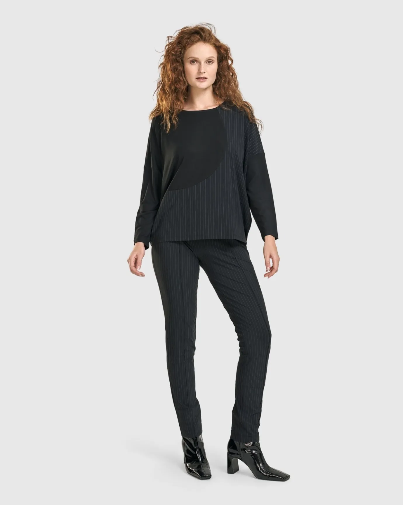Women Alembika Tops & Tunics<Audrey Relaxed Top, Pinstripes